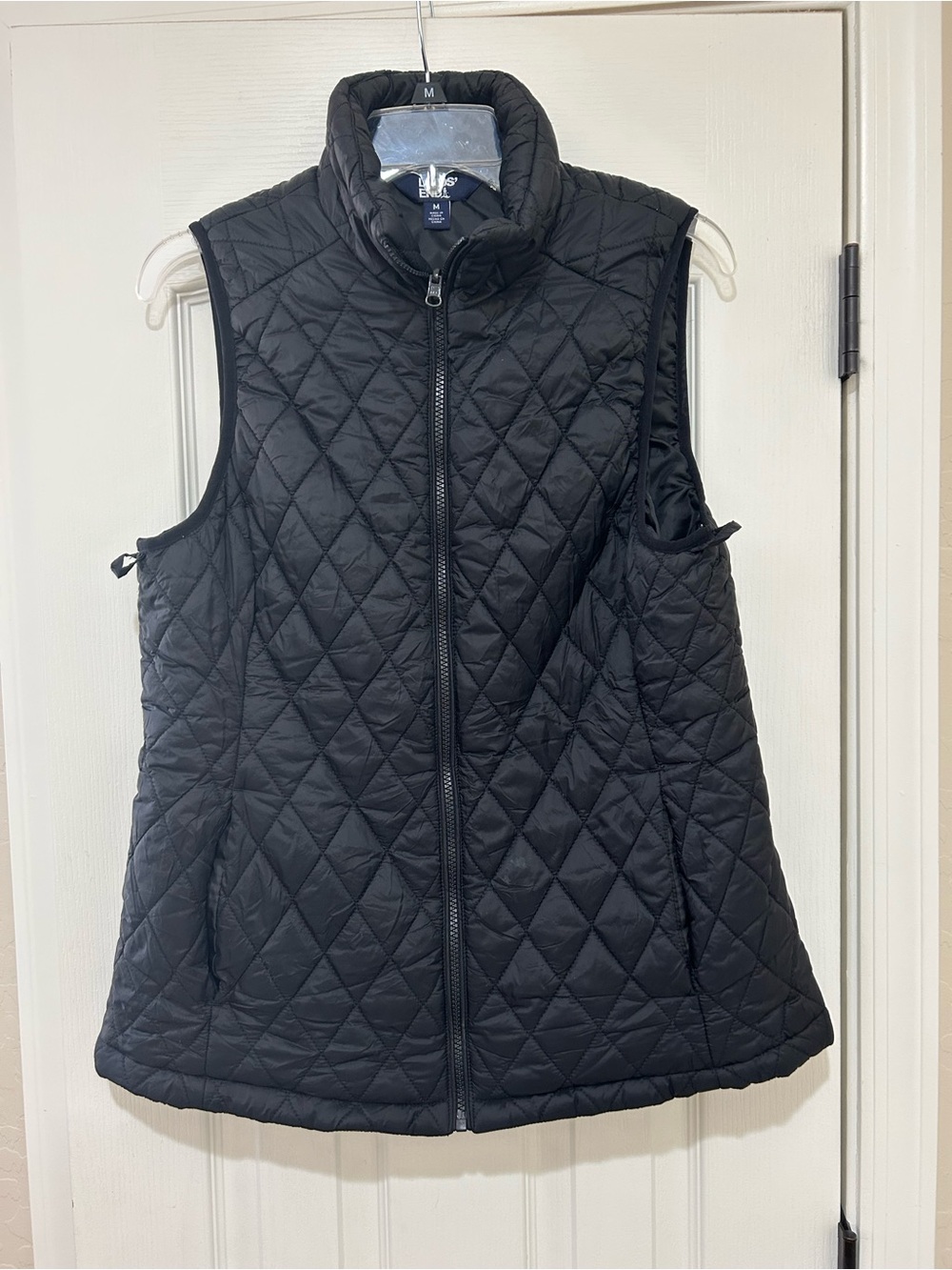 Lands' End Black Quilted Women's Vest